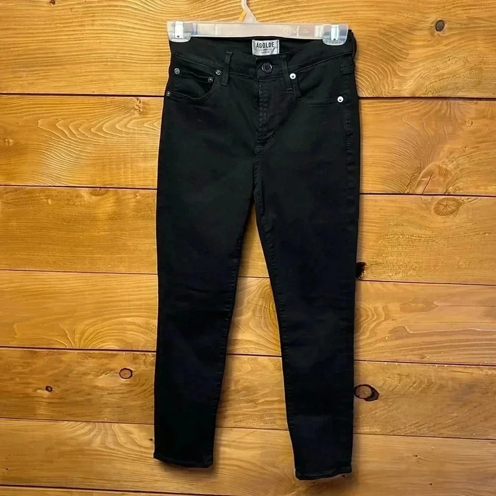 Womens Agolde Los Angelas Premium Black Denim‎ jeans 26 streetwear Y2K Denim